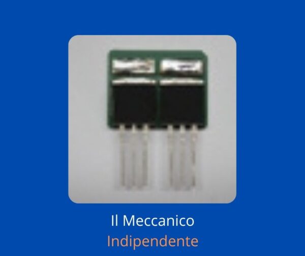 Piastrina completa con N°2 mosfet e 2 pin in rame